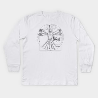 The Vitruvian Klaymen black Kids Long Sleeve T-Shirt